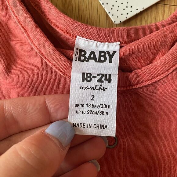 Cotton:on Baby Denny Long Sleeve Shirt Red Brick Wash 18-24 Months - Picture 3 of 8